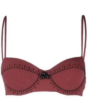 Marysia Swim Balconette Style Bikini Top - Red