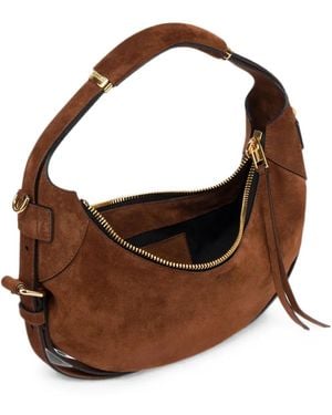 Moschino Bolso De Hombro Con Acabado De Ante - Marrón