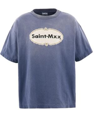 SAINT Mxxxxxx T-Shirt À Logo Imprimé - Blue