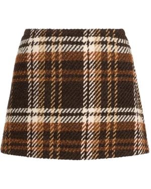 Patou Trapeze Miniskirt - Brown