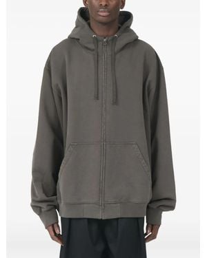Maison Margiela Numbers-Motif Hooded Jacket - Gray