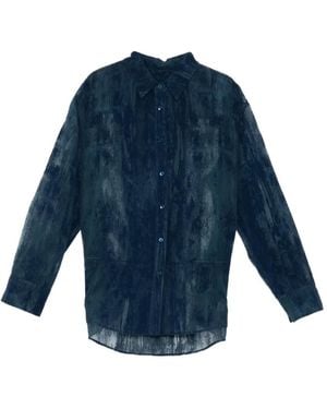 JNBY Oversized See-Through Shirt - Blue