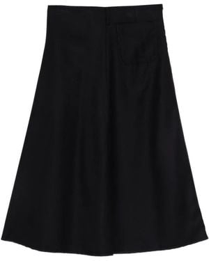 Susanne Bommer Zip-Fastening Midi A-Line Skirt - Black