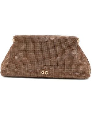 Cult Gaia Lillia Embellished Clutch Bag - Brown