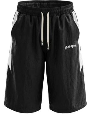 Godspeed Halftime Logo-Embroidered Shorts - Black