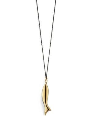 Monica Rich Kosann Perseverance Fish-Pendant Necklace - Metallic