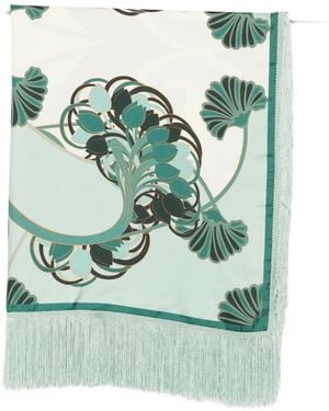 La DoubleJ Fringed Scarf - Green
