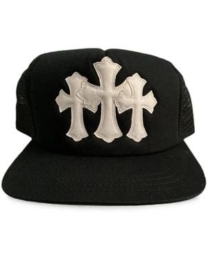 Chrome Hearts Cemetery Cross-Patch Trucker Hat - Black