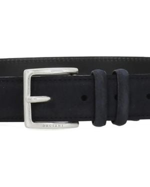 Orciani Nubuck Leather Belt - Black