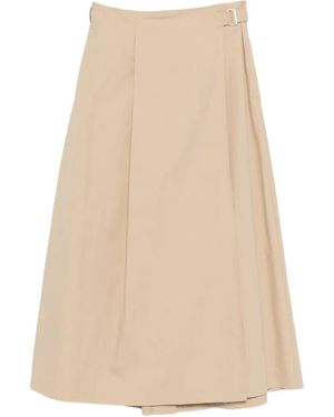 Peserico A-Line Midi Skirt - Natural
