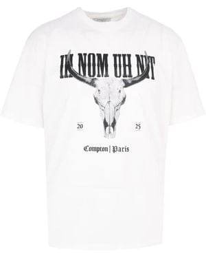 ih nom uh nit Skull-Print T-Shirt - White