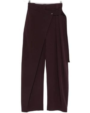 Pinko Wrap-Front Trousers - Purple
