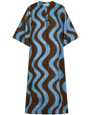 ALÉMAIS Frankie Midi Dress - Blue