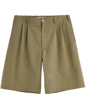 Our Legacy Ponte Pleated Shorts - Green
