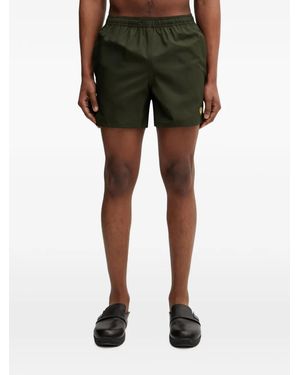 Fred Perry Logo-Embroidered Swim Shorts - Green