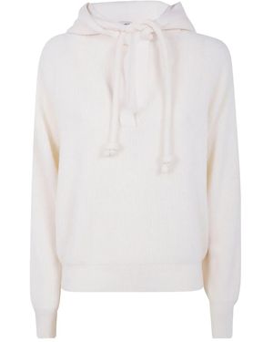 Mrz Gerippter Hoodie - Weiß