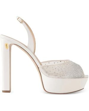 Jennifer Chamandi Antonio Sandalen Mit Kristallen - Weiß