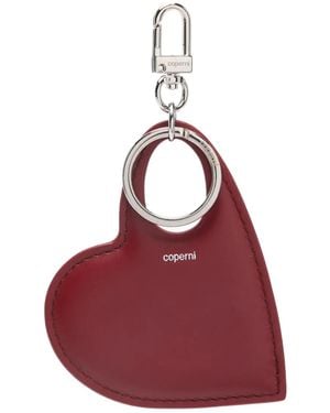 Coperni Heart-Shape Leather Keyring - Red