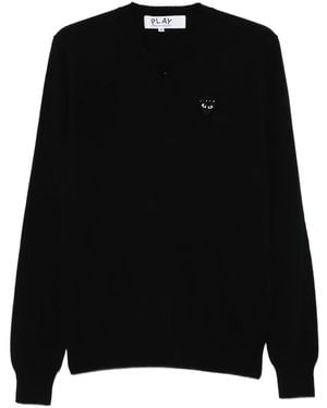 COMME DES GARÇONS PLAY Logo-Patch Jumper - Black