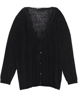 Bimba Y Lola Long Lace Cardigan - Black