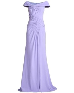 Tadashi Shoji Off-Shoulder Split Dress - Purple