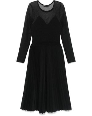 Marc Cain Pleated Midi Dress - Black