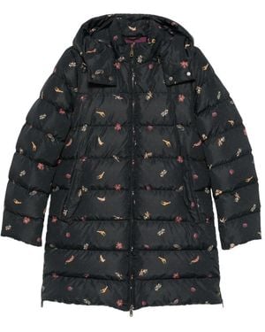 Etro Cappotto Trapuntato Con Cappuccio - Nero