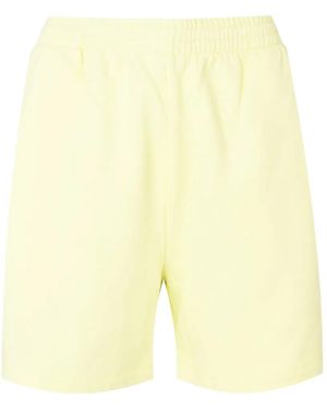 PANGAIA 365 Logo-Print Shorts - Yellow