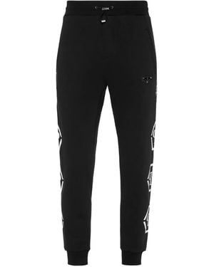 Philipp Plein Hexagon Track Trousers - Black