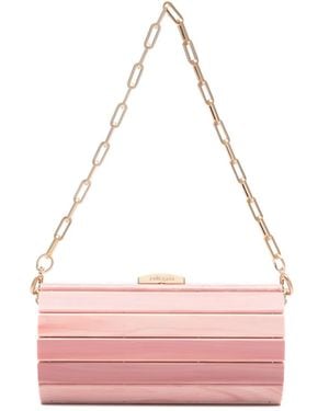 Cult Gaia Mini Rolie Polie Chain Clutch Bag - Pink