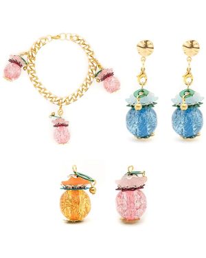 Amir Slama Interchangeable Bracelet And Earrings - Blue