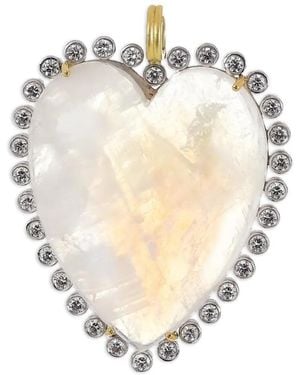 Irene Neuwirth Moonstone Diamond Heart Pendant - White