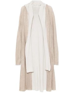 Ma+ Asymmetrische Mantel - Wit