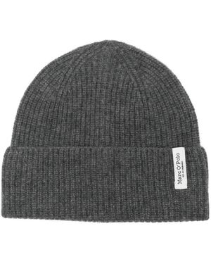 Marc O' Polo Logo-Patch Beanie Hat - Gray