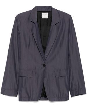 forte_forte Notched-Lapels Blazer - Blue