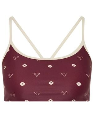 The Upside Bandhani-Print Sports Bra - Purple