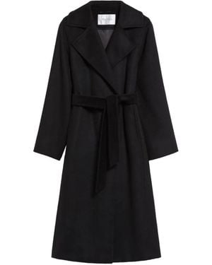 Max Mara Abrigo Manuela Con Cinturón - Negro