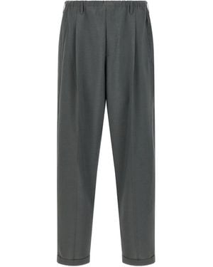 Magliano Pleated-Front Turn-Up Trousers - Grey