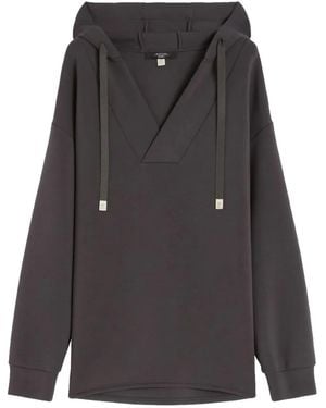 Weekend by Maxmara V-Neck Hoodie - Black