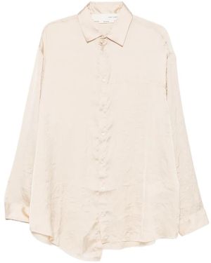 Isabel Benenato Camisa Con Efecto Arrugado - Blanco