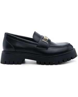 Just Cavalli Logo-Plaque Loafers - Black