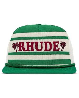 Rhude Beach Club Striped Cap - Green