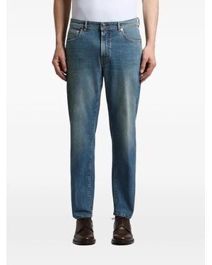 Peserico Faded Straight-Leg Jeans - Blue