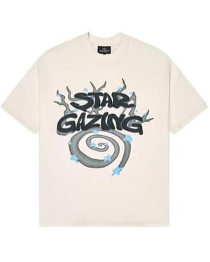 BROKEN PLANET Star Gazing Puff-Print T-Shirt - White