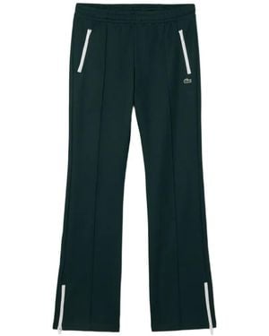 Lacoste Logo-Patch Zip-Detail Track Pants - Green