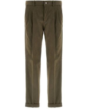 Herno Pleated Cuffed Trousers - Green