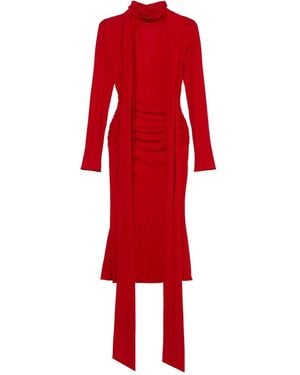 Blumarine Midikleid Mit Stehkragen - Rot
