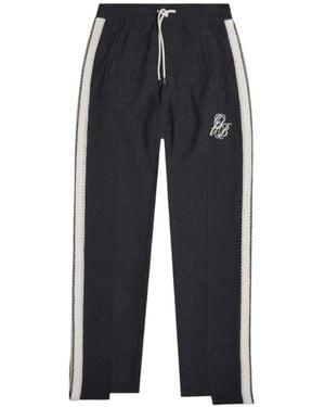 Only the Blind Logo-Stripe Track Trousers - Blue