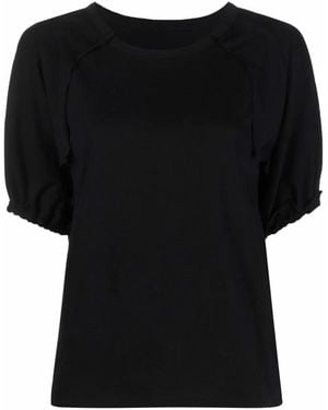 Yohji Yamamoto Puff-Sleeve T-Shirt - Black