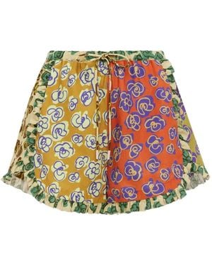 ALÉMAIS Patty Spliced Shorts - White
